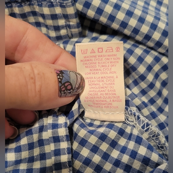 Victoria's Secret Blue Gingham Sleep Shirt XS - Picture 8 of 9